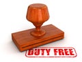 Rubber Stamp Duty free (clipping path included) Royalty Free Stock Photo
