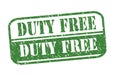 Rubber Stamp Duty Free Royalty Free Stock Photo
