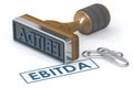 Rubber stamp with ebitda word