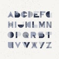 vector monochromatic graphical english alphabet