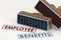 Rubber stamp with employee benefits word Royalty Free Stock Photo