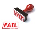 Rubber stamp fail 3d rendering Royalty Free Stock Photo