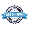 Rubber stamp with Free shipping concept Royalty Free Stock Photo