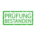 Rubber stamp germany, exam or test done Royalty Free Stock Photo
