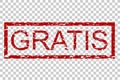 Rubber Stamp - Gratis Free in Indonesia Language Royalty Free Stock Photo