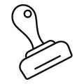 Rubber stamp icon representing approving document Royalty Free Stock Photo