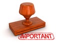 Rubber Stamp important (clipping path included)