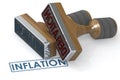 Rubber stamp with inflation word Royalty Free Stock Photo