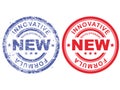 Rubber stamp with inscription revolutionary new innovative formula