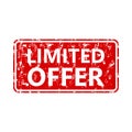 Rubber stamp limited offer. Promotion and marketing, advertising Royalty Free Stock Photo