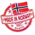 Rubber stamp made in Norway Royalty Free Stock Photo