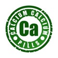 Rubber stamp with mineral Ca calcium