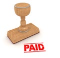 Rubber stamp - paid Royalty Free Stock Photo
