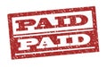Rubber stamp Paid Royalty Free Stock Photo
