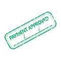 Rubber stamp payment approved with place for signature and date Royalty Free Stock Photo
