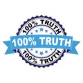 Rubber stamp with 100 percent truth concept Royalty Free Stock Photo