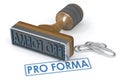Rubber stamp with pro forma word Royalty Free Stock Photo