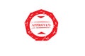 Rubber Stamp Red Approved, Vector Image