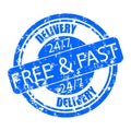 Rubber stamp seal delivery free and fast, 7 days 24 hours Royalty Free Stock Photo