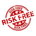 Rubber Stamp Seal - Risk Free - Vector Illustration - Isolated On White Royalty Free Stock Photo