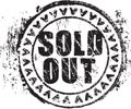 Rubber stamp shape with the words sold out