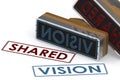 Rubber stamp with shared vision word