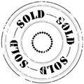 Rubber stamp: Sold Royalty Free Stock Photo