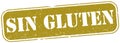 Rubber stamp with spanish words SIN GLUTEN