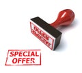 Rubber stamp special offer 3d rendering