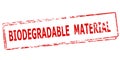 Stamp with text Biodegradable material Royalty Free Stock Photo
