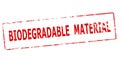 Stamp with text Biodegradable material Royalty Free Stock Photo