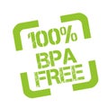 Rubber stamp with text 100%, BPA free Royalty Free Stock Photo