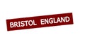 Stamp with text Bristol England