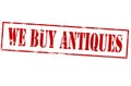 We buy antiques Royalty Free Stock Photo