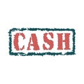 Rubber stamp with text cash inside, vector illustration Royalty Free Stock Photo