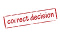 Correct decision Royalty Free Stock Photo