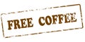 Stamp with text Free coffee