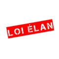Rubber stamp with text French Elan law