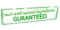 Stamp with text Made with natural ingredients Royalty Free Stock Photo