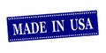 Stamp with text Made in USA Royalty Free Stock Photo