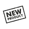 Rubber stamp with text new product inside square. Vector flat illustration Royalty Free Stock Photo