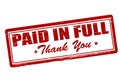 Paid in full Royalty Free Stock Photo