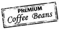 Stamp with text Premium coffee beans Royalty Free Stock Photo