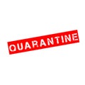 Rubber stamp with text quarantine Royalty Free Stock Photo