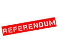 Rubber stamp with text referendum