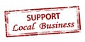 Stamp with text Support local business Royalty Free Stock Photo