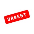 Rubber stamp with text urgent