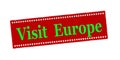 Stamp with text Visit Europe