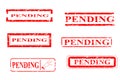 Illustration Set Rubber Stamp  Rectangle Pending Royalty Free Stock Photo
