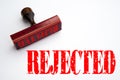 Rubber stamp with the word REJECTED Royalty Free Stock Photo